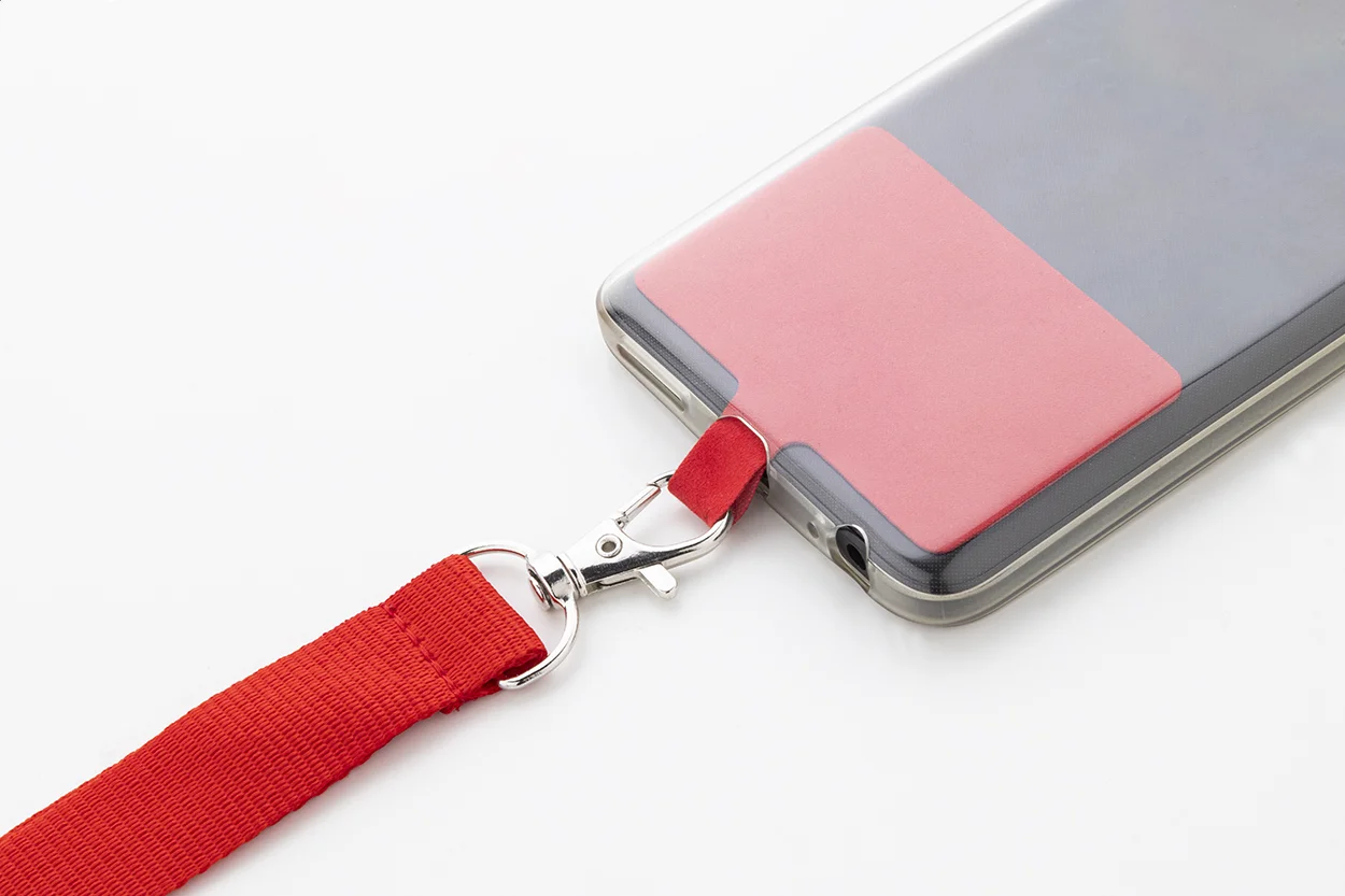RPET-Handyhalter-Lanyard Revent Call, rot – Bild 4