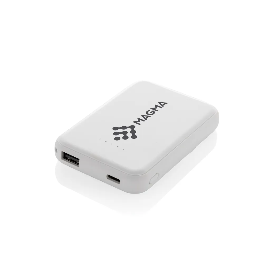 Stellar 5.000mAh 5W magnetische Powerbank aus RCS rec. ABS, weiß – Bild 8