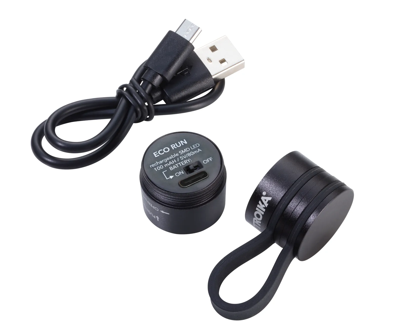 Taschenlampe ECO RUN schwarz, schwarz – Bild 4
