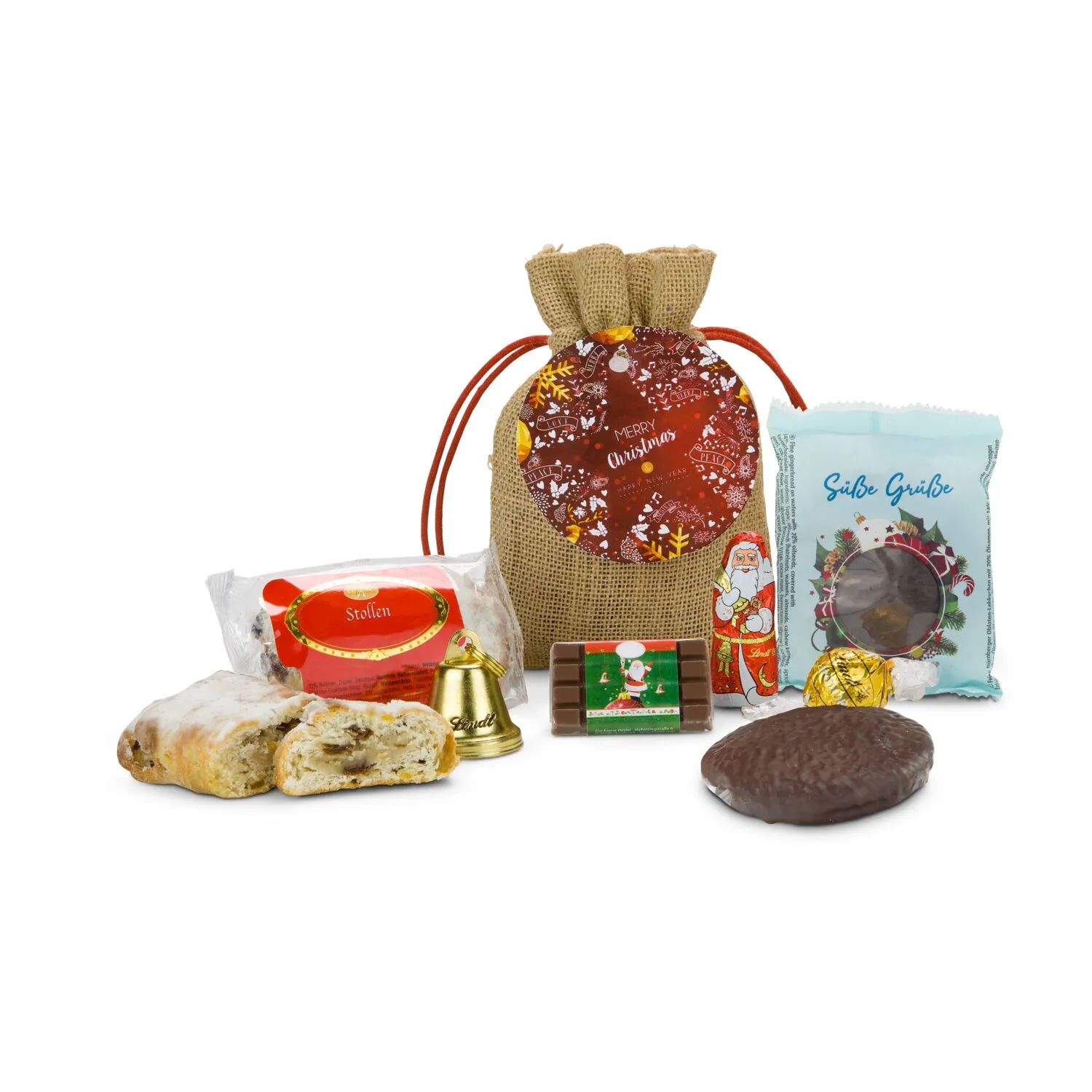 Geschenkset / Präsenteset: Merry Christmas Säckchen, braun – Bild 2