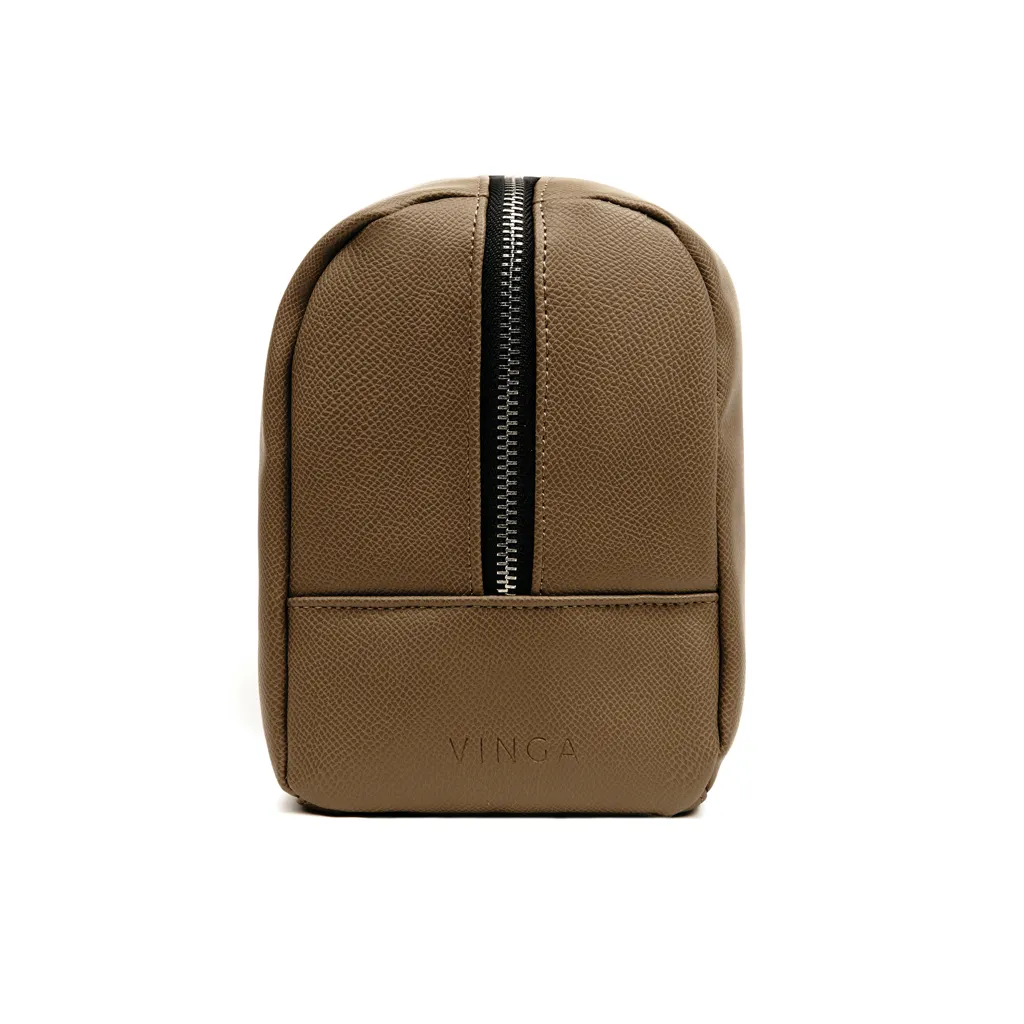 VINGA Bermond Kulturtasche aus RCS recyceltem PU, braun – Bild 6
