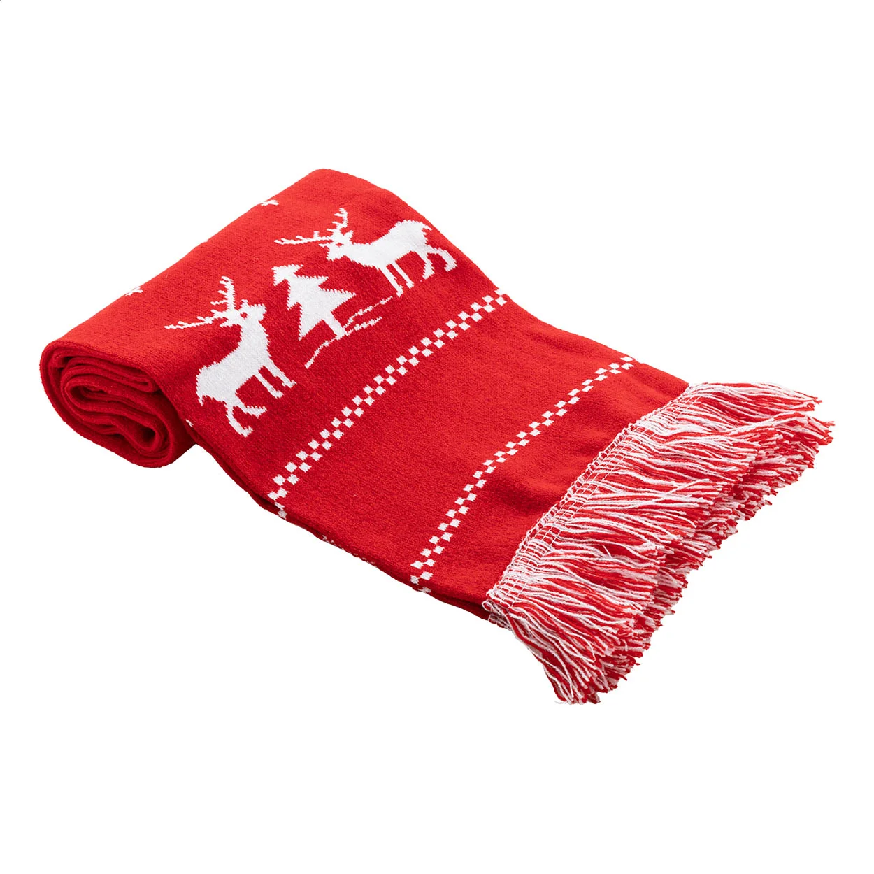 Weihnachts-Winterschal Skandihals, rot – Bild 2