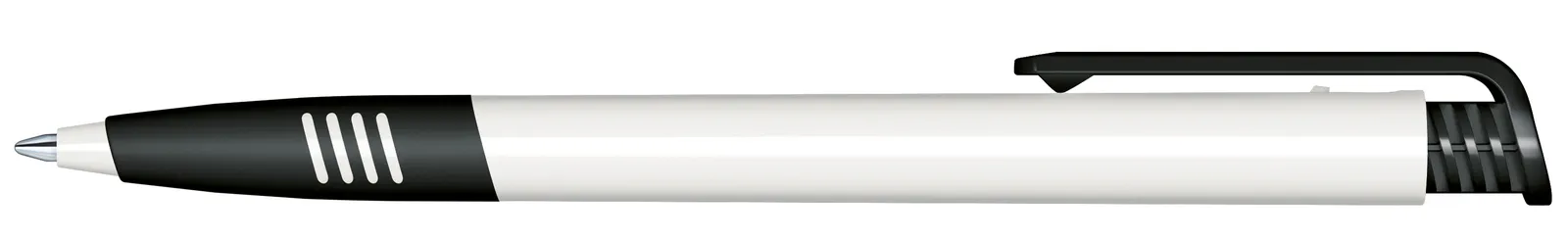 Super Hit Polished Basic SG Druckkugelschreiber, Weiß - Schwarz – Bild 4