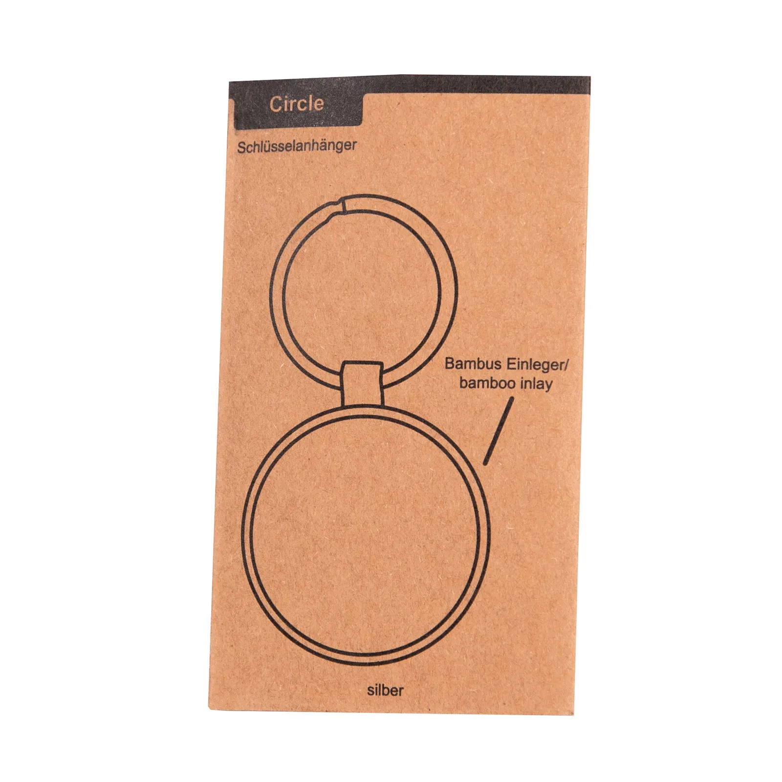 CIRCLE - Schlüsselanhänger braun, silber, braun, silber – Bild 5
