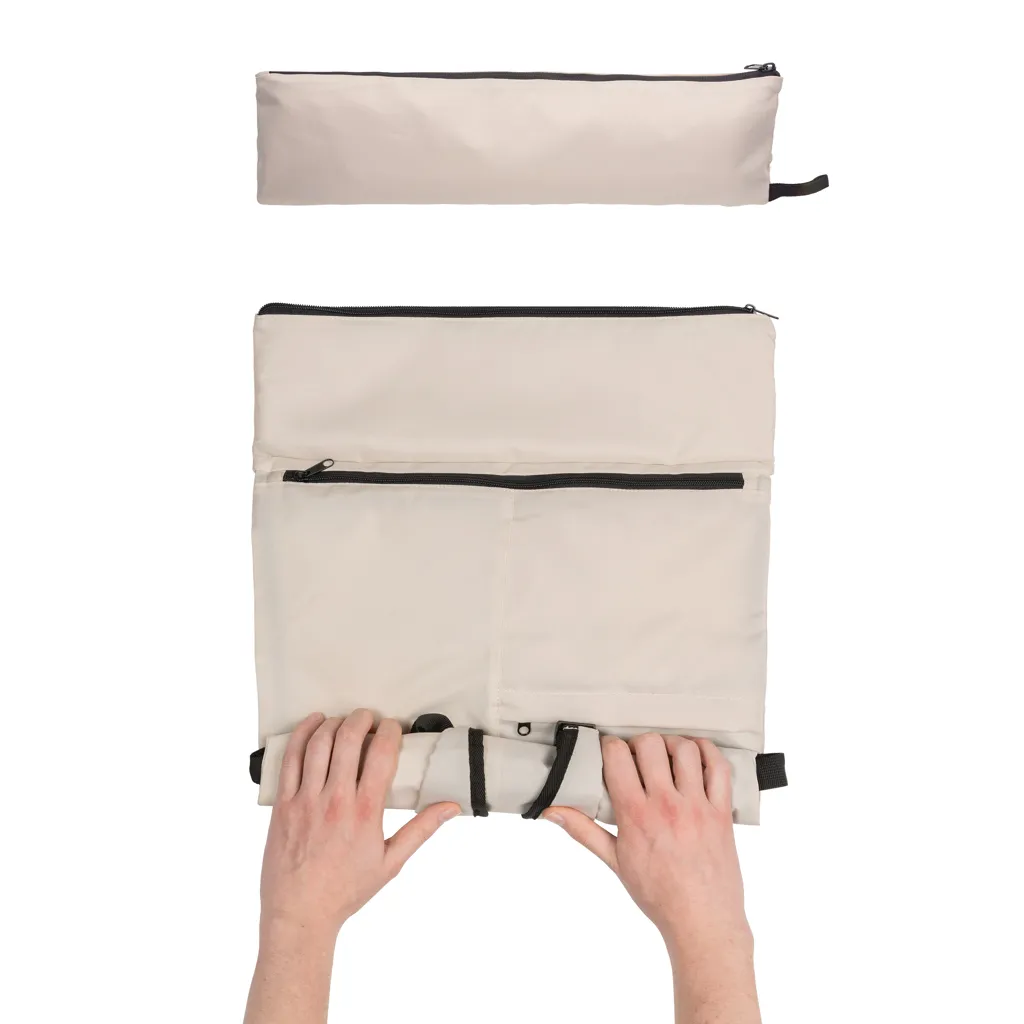 Dillon AWARE™ RPET faltbarer Lightweight-Rucksack, off white – Bild 3