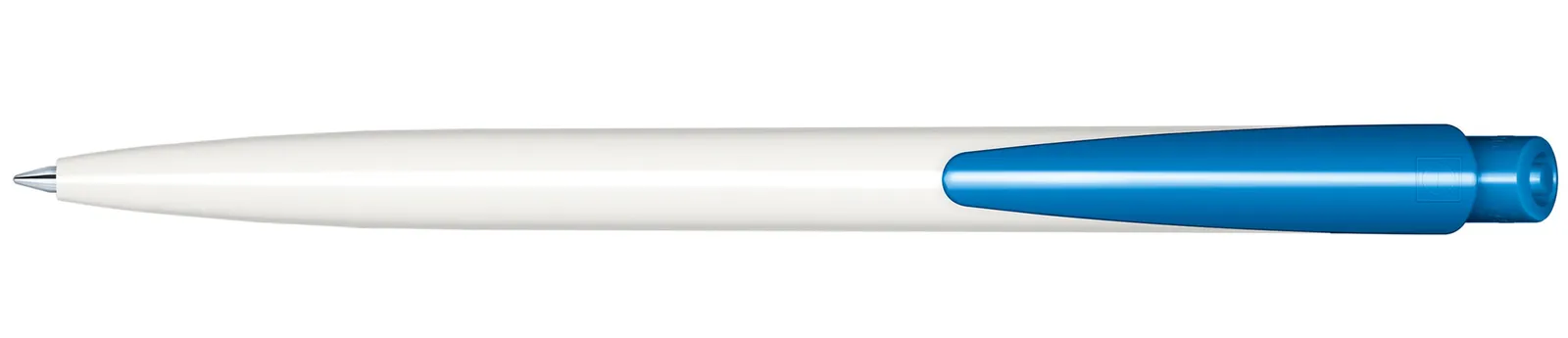 Dart Polished Basic Druckkugelschreiber, Weiß - Blau 2935 – Bild 3
