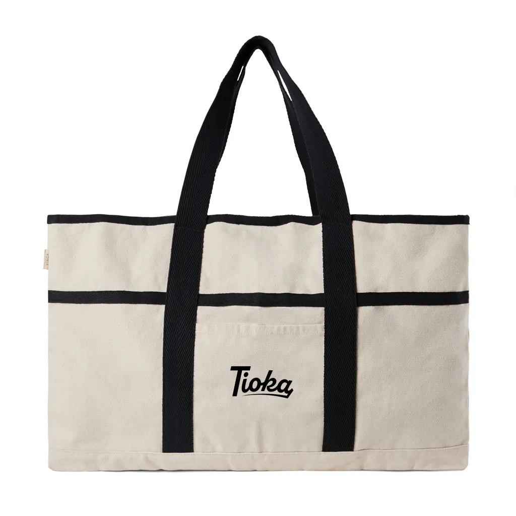 VINGA Volonne AWARE™ Strandtasche aus recyceltem Canvas, off white – Bild 7