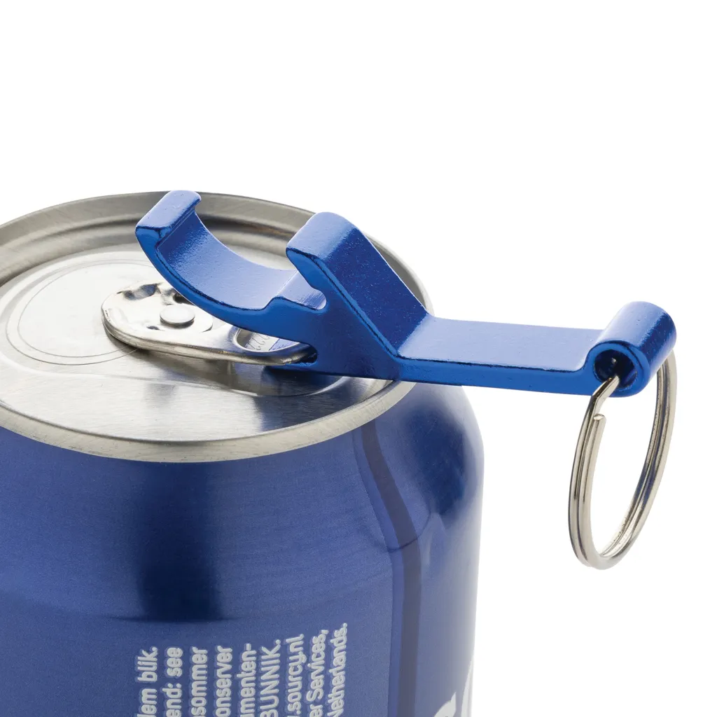 Flaschen- und Dosenöffner aus RCS recyceltem Aluminium, blau – Bild 3