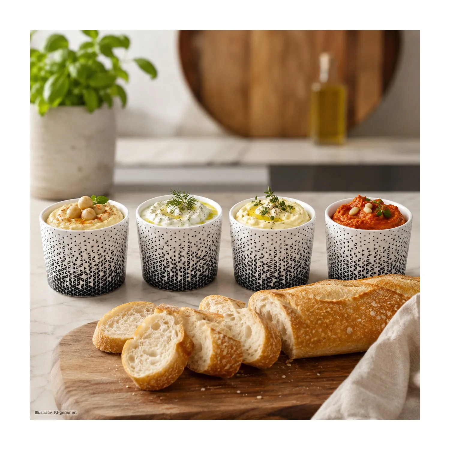 ROMINOX® 4er-Set Mini Snackbecher // Aperitivo, weiß – Bild 9