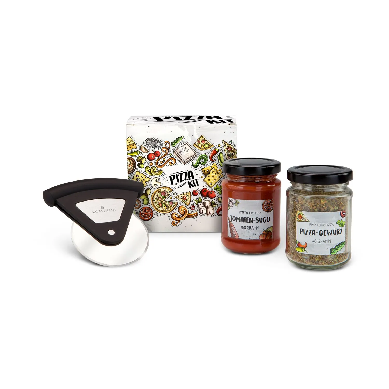 Geschenkset / Präsenteset: Pizza-Kit, silber – Bild 2