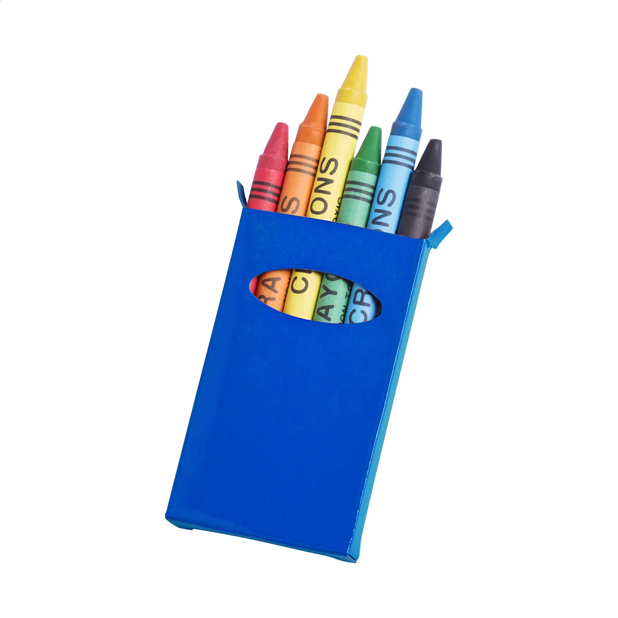 6-tlg. Wachsmalstifte-Set Sorell, blau – Bild 2