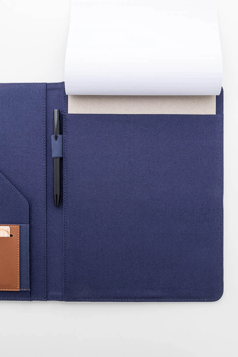 Dokumentenmappe Capudo A4 aus recyceltem Cavas, blau – Bild 6