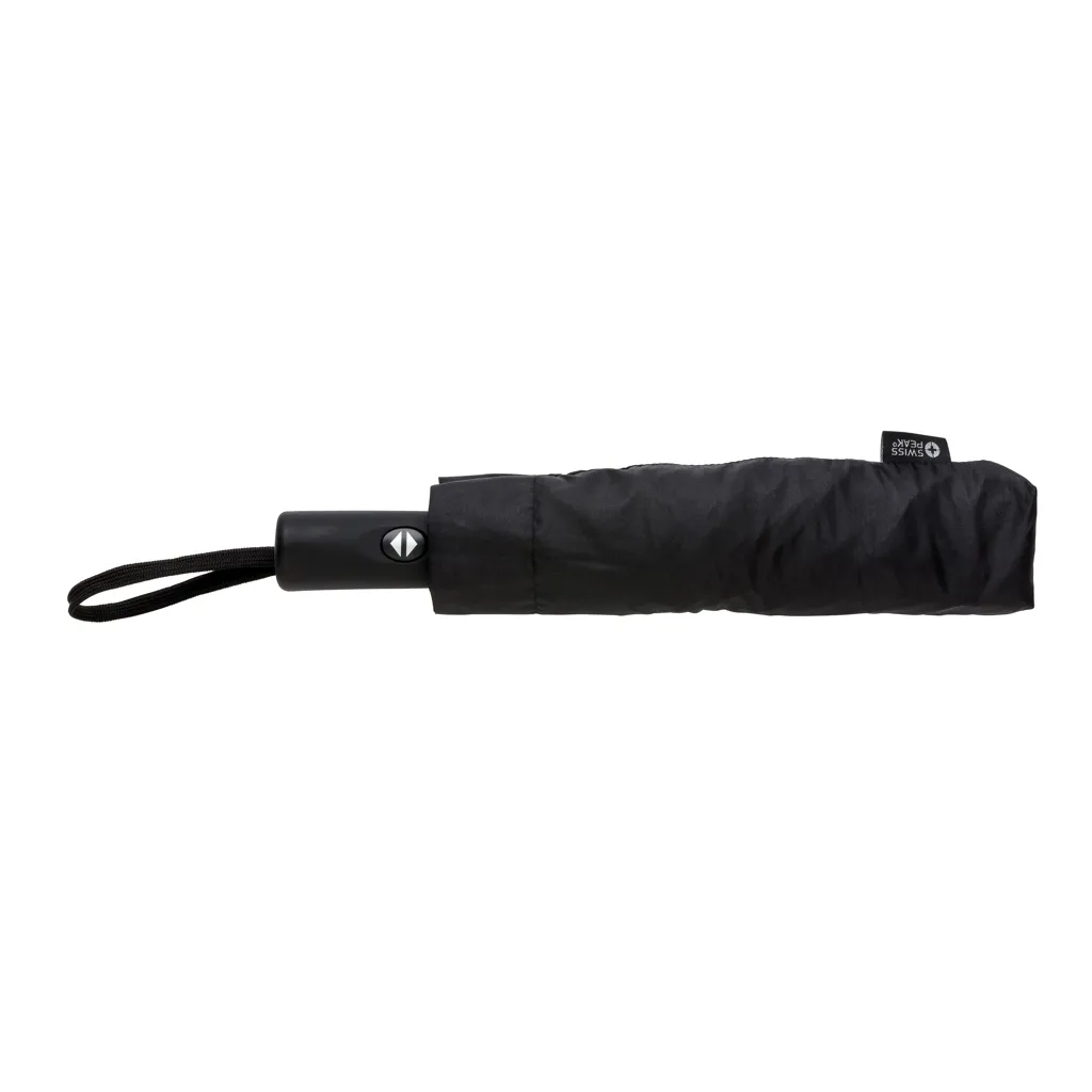 Swiss Peak AWARE™ 23" faltbarer umgekehrter Regenschirm, schwarz – Bild 3