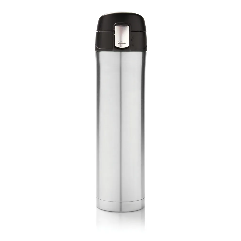 Easy Lock Vakuum-Flasche aus RCS recyceltem Stahl, silber – Bild 3