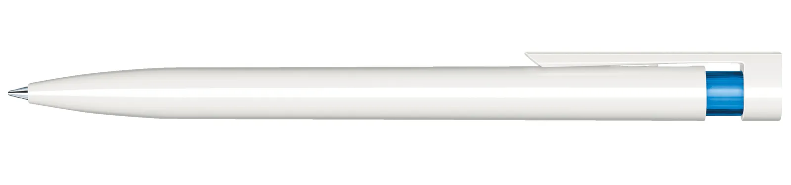 Liberty Polished Basic Druckkugelschreiber, Weiß - Blau 2935 – Bild 4