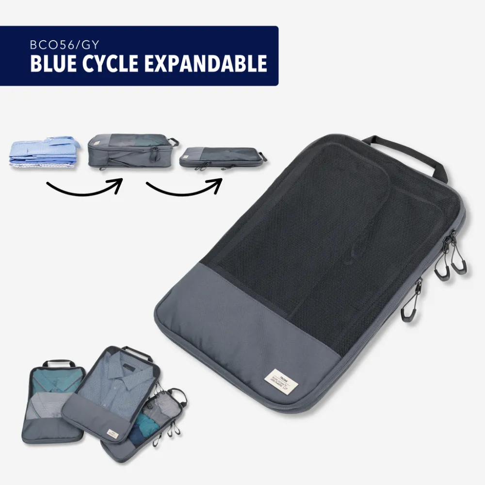 Reise-Kompressionstaschen Set BLUE CYCLE PACKING CUBES, dunkelgrau – Bild 9
