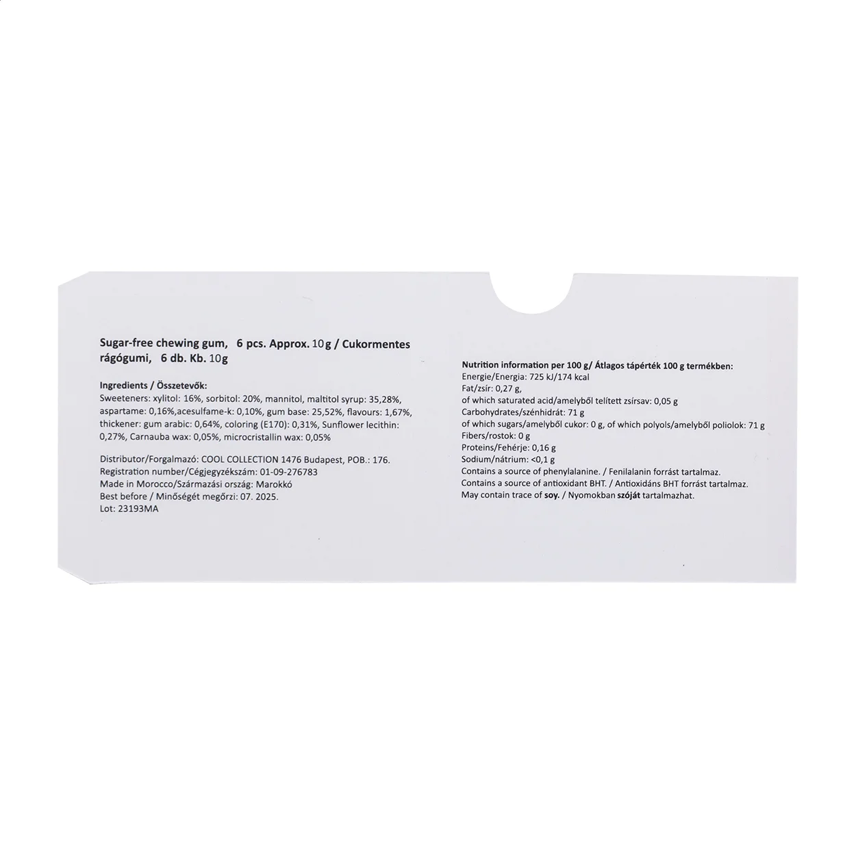 Individuell bedruckbarer Kaugummiblister CreaChew 6, weiß – Bild 5