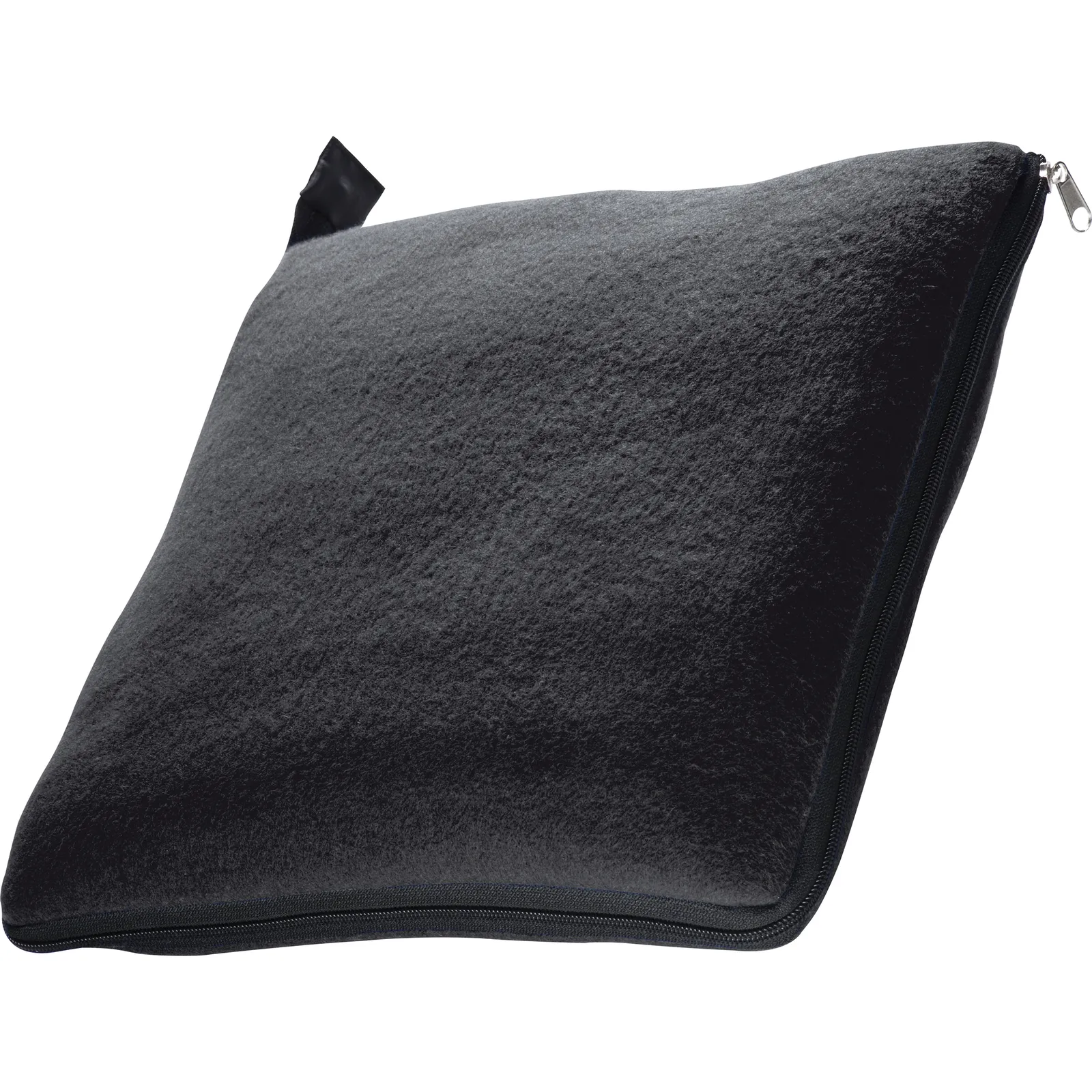 2in1 XL-Fleece-Decke/Kissen Radcliff, schwarz – Bild 2