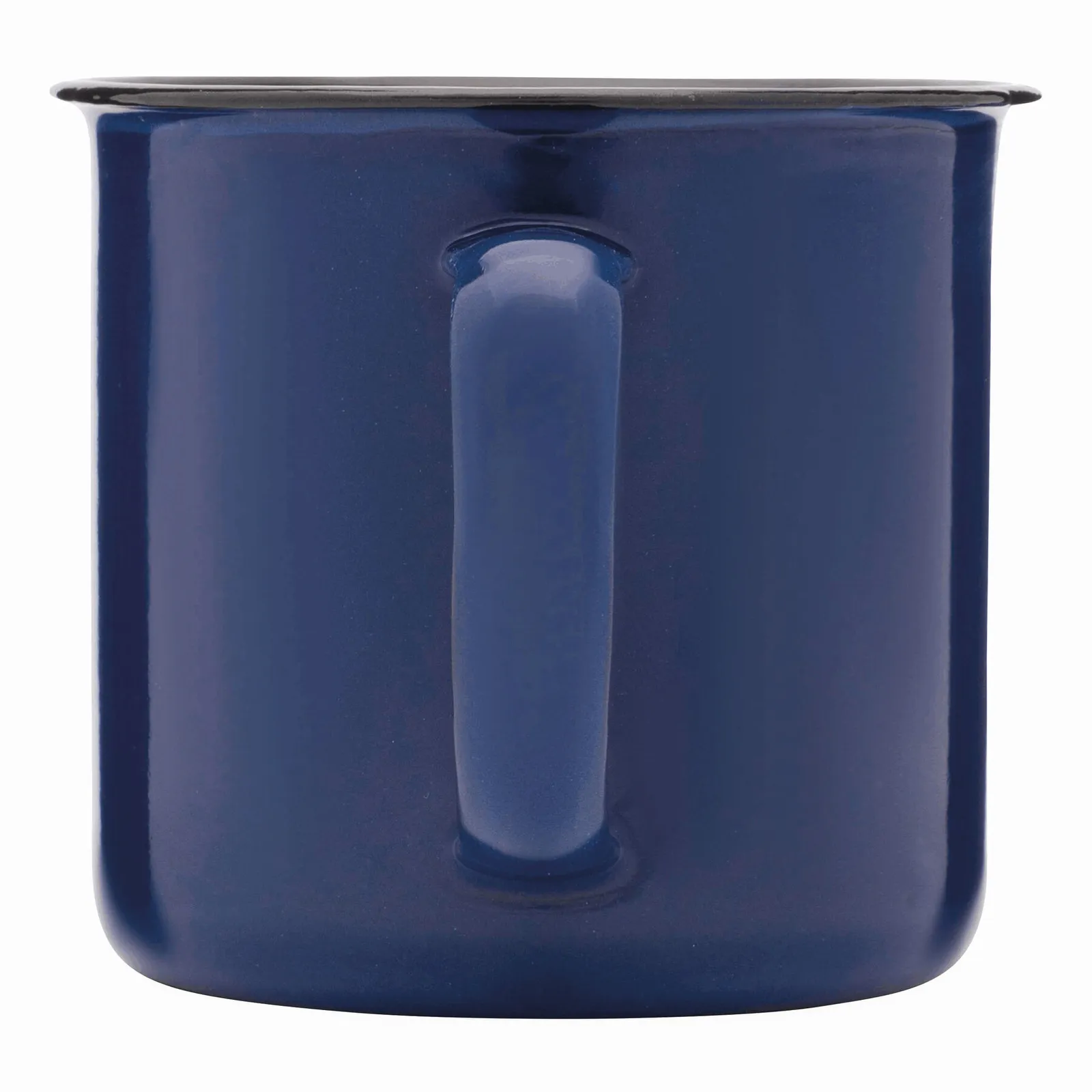 RETRO CUP - Emaille Becher, blau, weiß – Bild 4