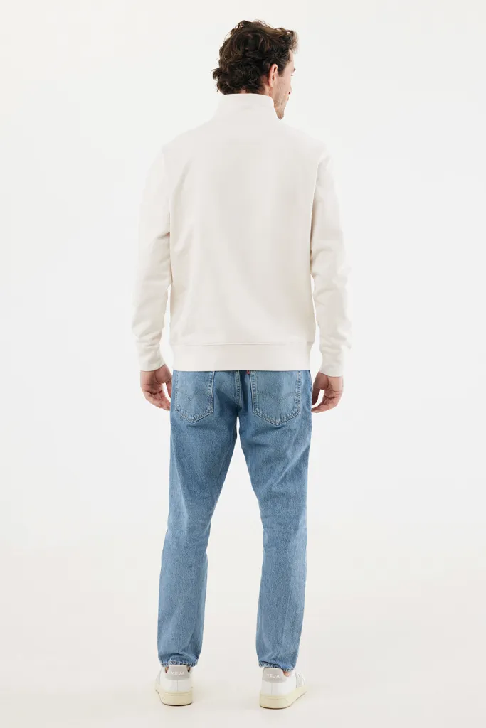 IQONIQ Elgon Quarter-Zip-Sweater aus rec. Baumwolle, ivory white – Bild 7