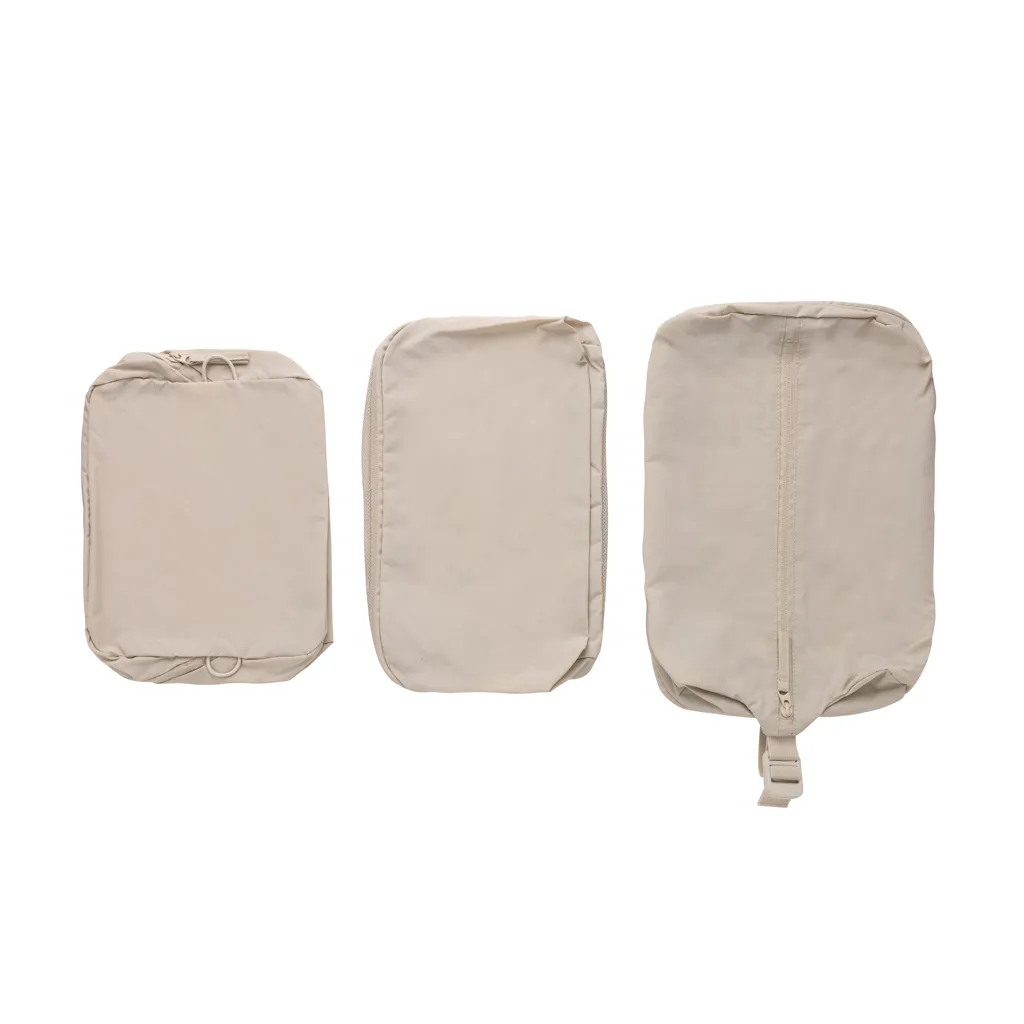 KENTO URBAN Packing Cube Set aus RCS recyceltem Nylon, beige – Bild 3