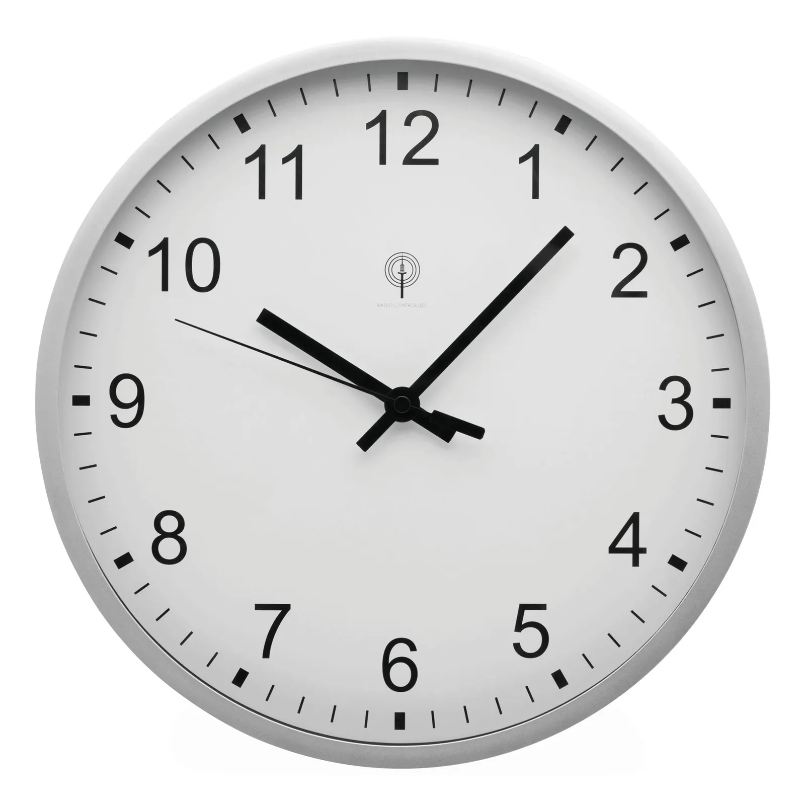 URANUS - Funk-Wanduhr silber, weiß, silber, weiß – Bild 2