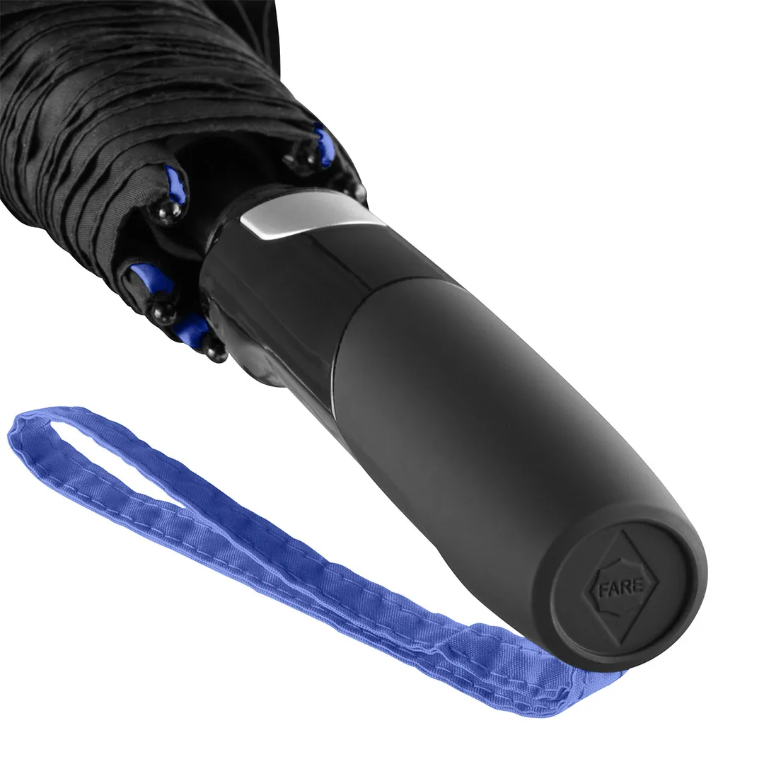 AC-Midsize-Stockschirm FARE® Seam, schwarz-euroblau – Bild 9