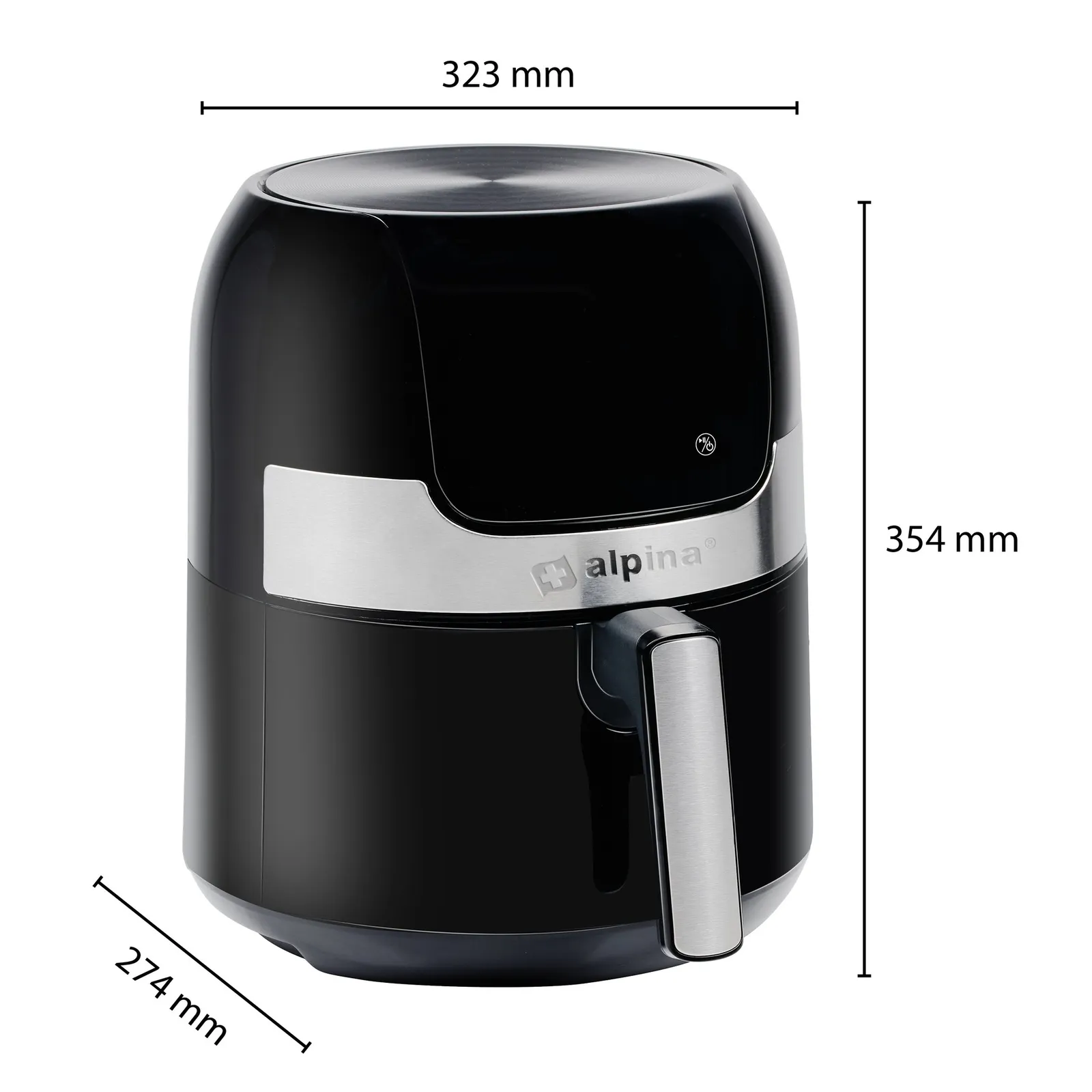 ALPINA Digitale Heißluftfritteuse 3.5L 1400W 230V, Schwarz – Bild 10