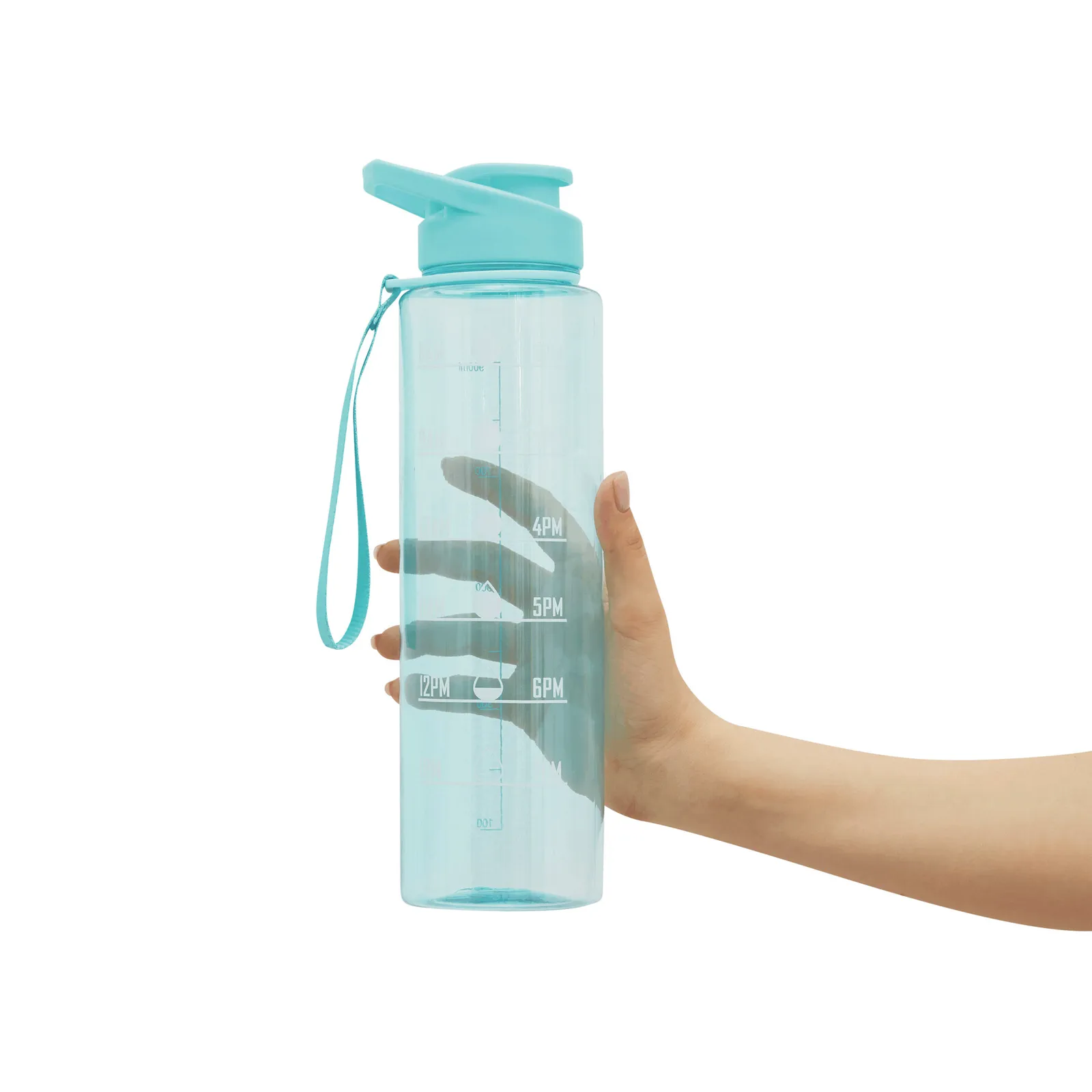 AQUA LEVEL - Sport-Trinkflasche, hellblau – Bild 10