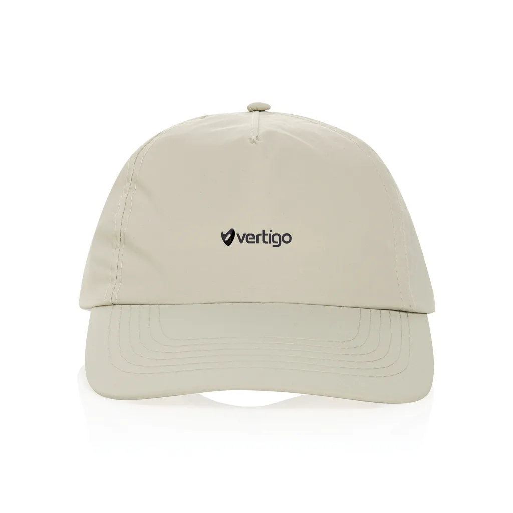 KENTO URBAN RCS 5-Panel-Cap aus RCS recyceltem Nylon, beige – Bild 6
