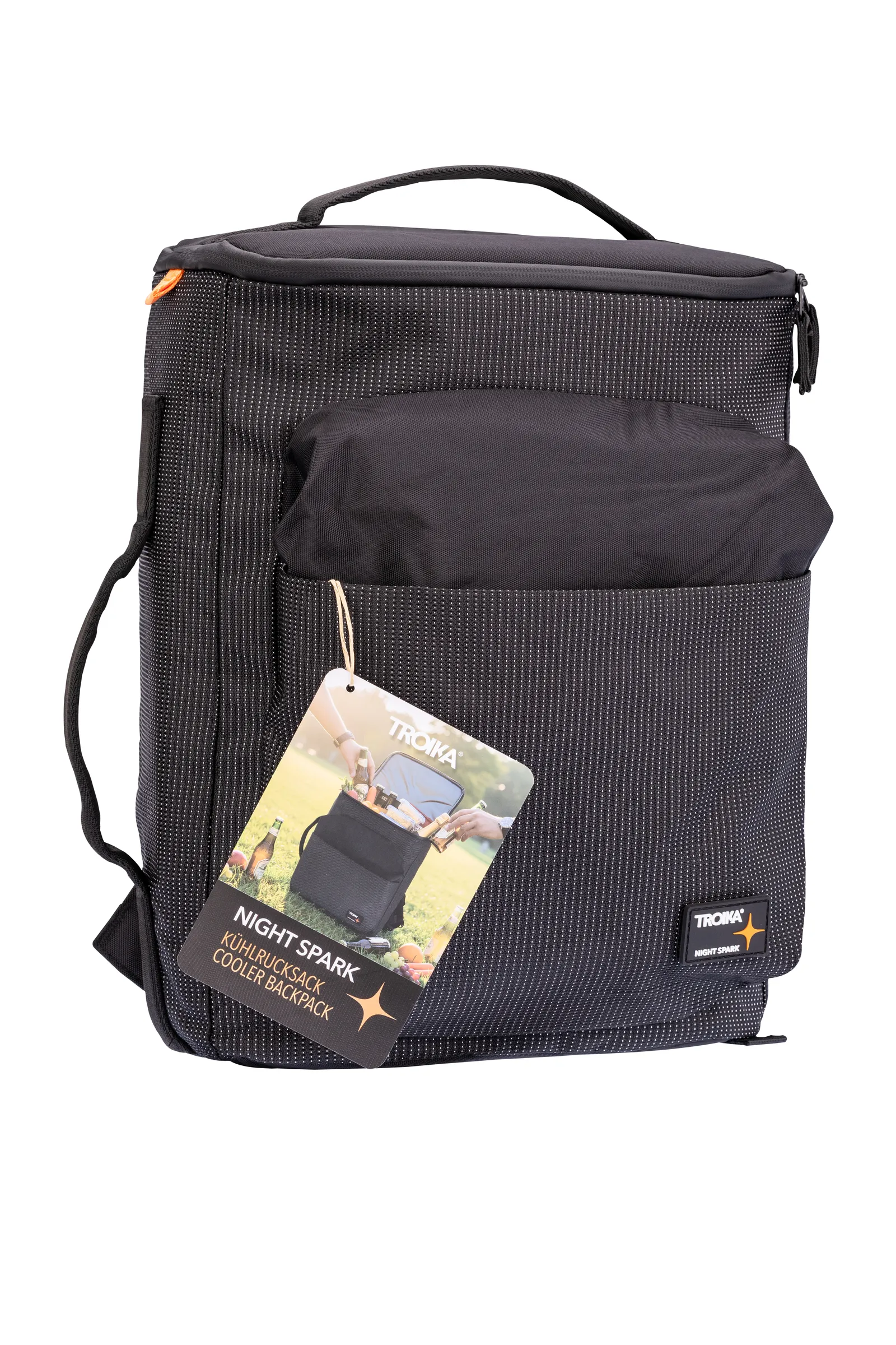 Kühlrucksack NIGHT SPARK COOLER BACKPACK, orange/schwarz – Bild 6