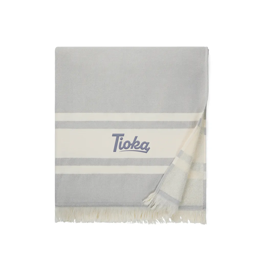 VINGA Tolo Hamam-Frottierhandtuch, grau – Bild 4