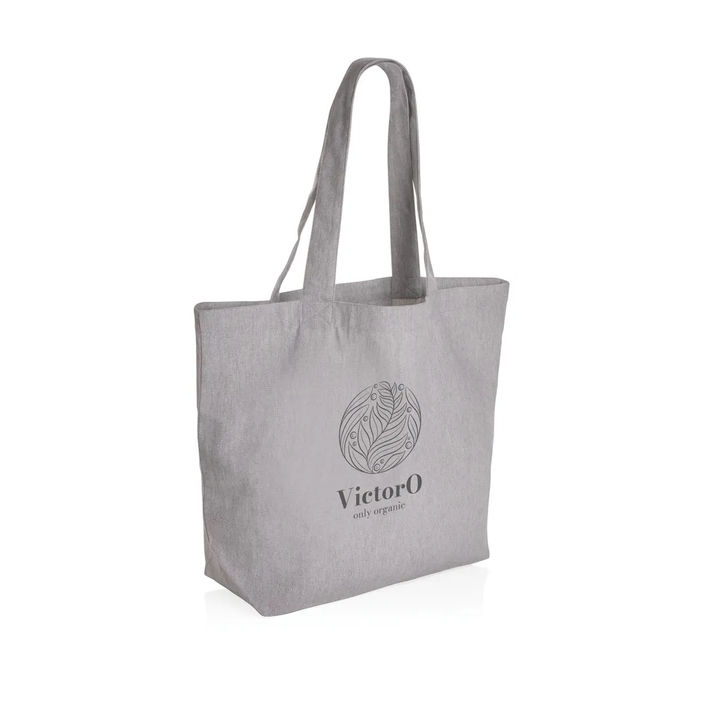 Impact Aware™ 240g/m² rcCanvas Shopper + Tasche, ungefärbt, grau – Bild 4