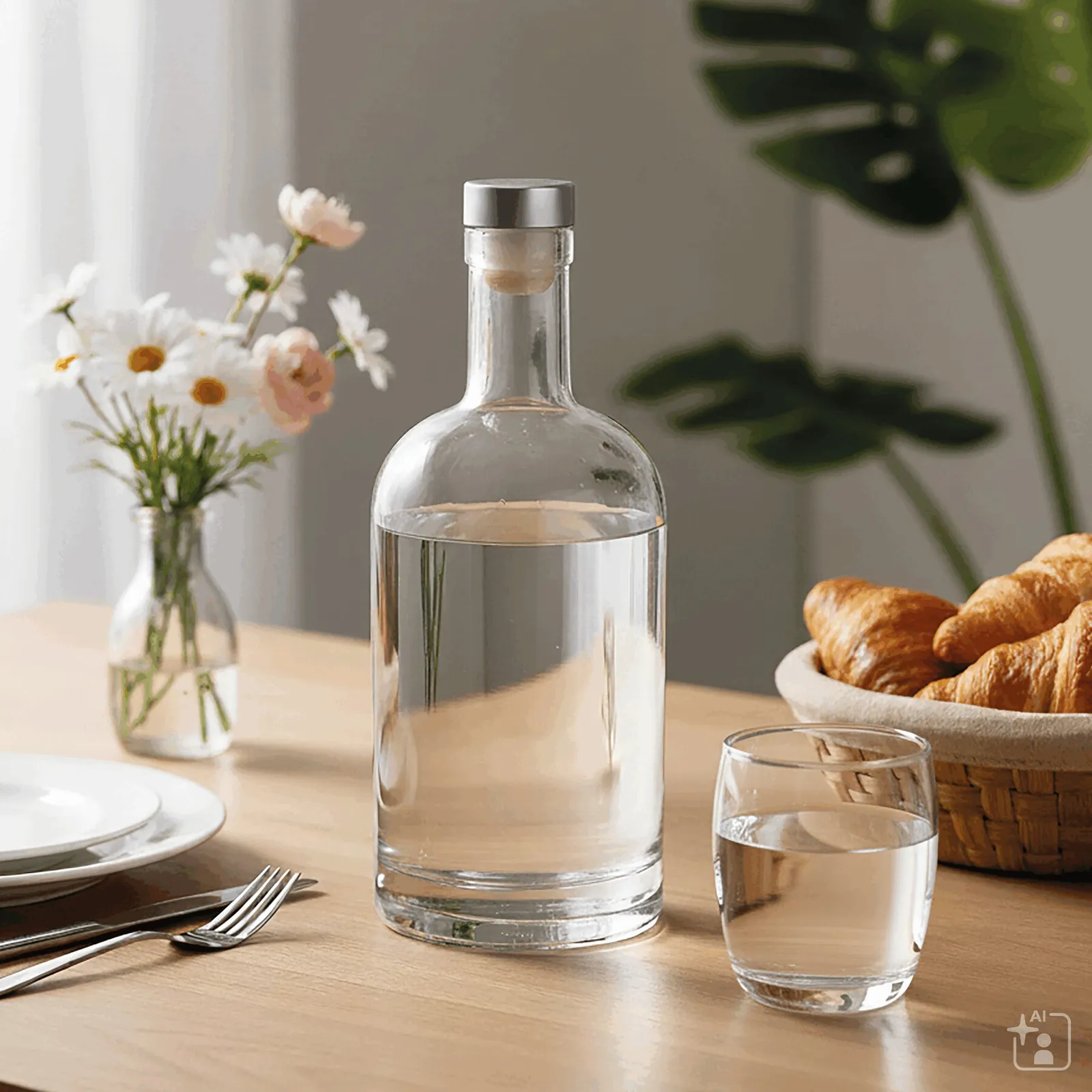 PEARLY - Glas-Trinkflasche transparent, transparent – Bild 9