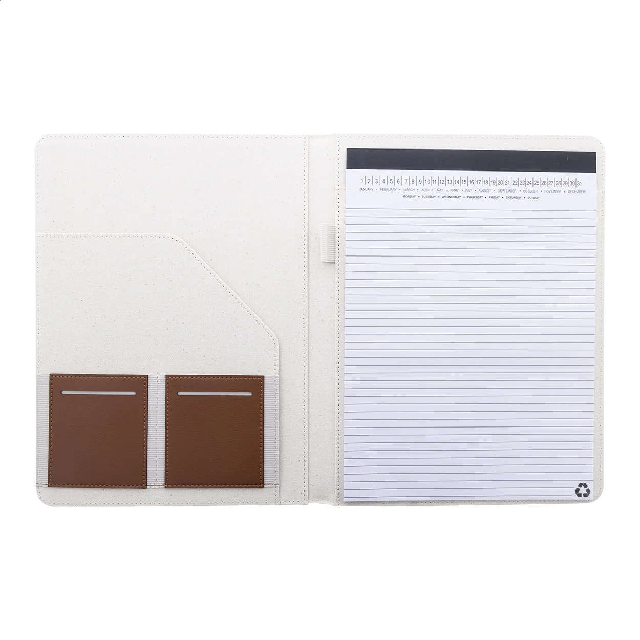 Dokumentenmappe Carbasa A4 aus recyceltem Canvas, natur – Bild 3