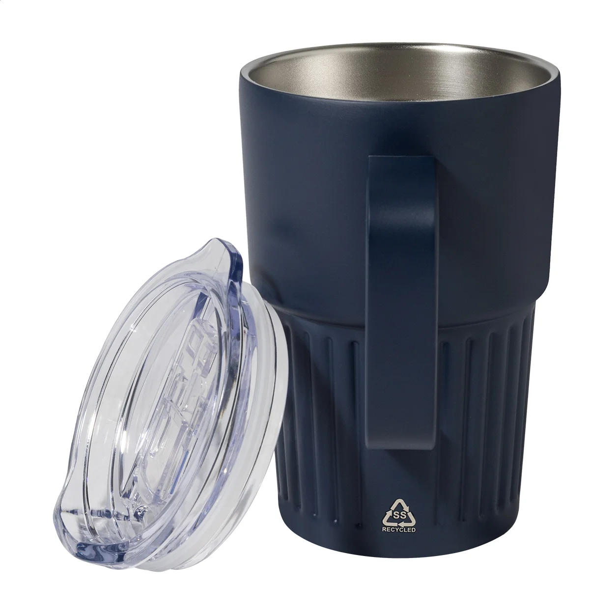 Thermobecher Streaky Grab, dunkelblau – Bild 2