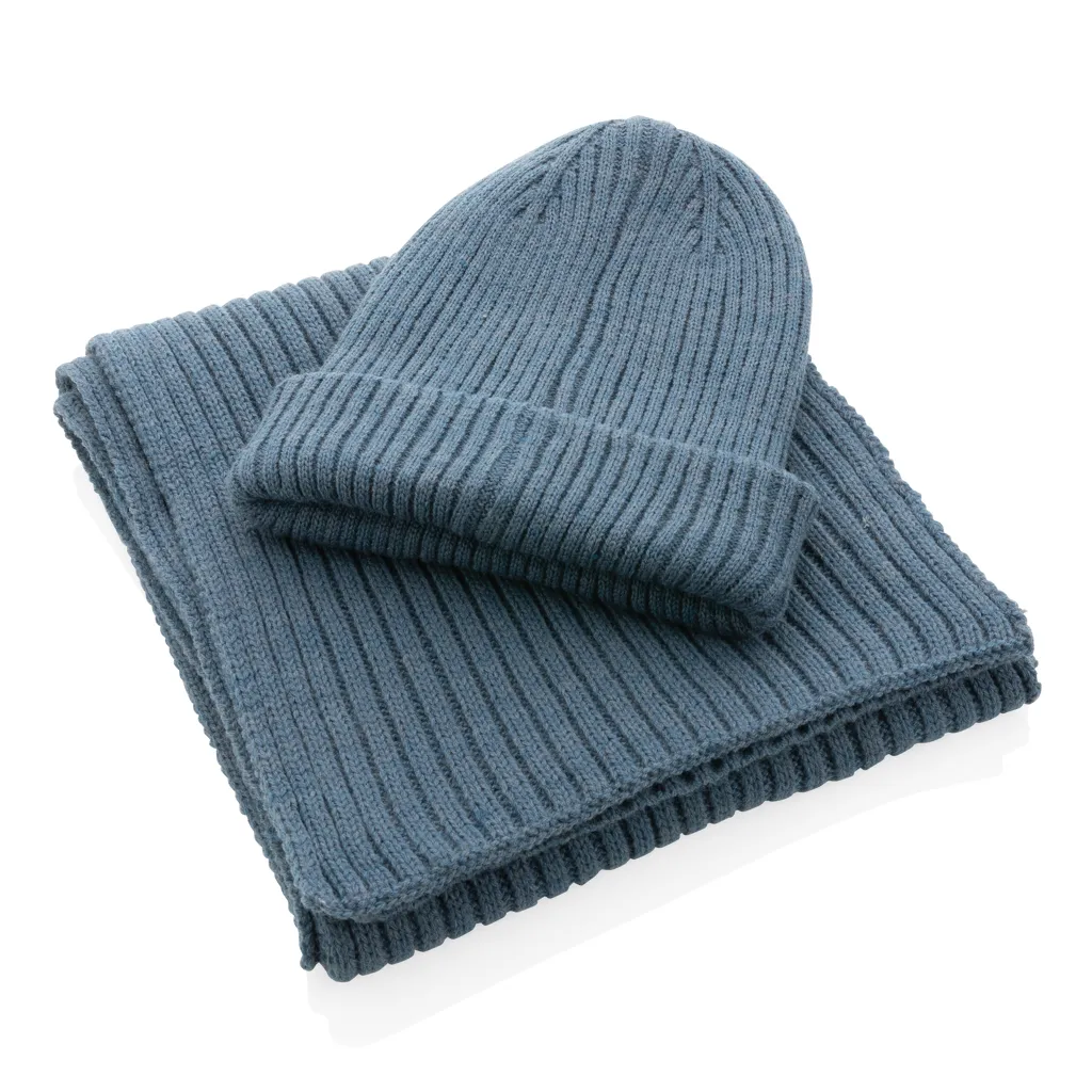 Impact AWARE™ Polylana® doppelt gestrickte Mütze, Sage blue – Bild 3