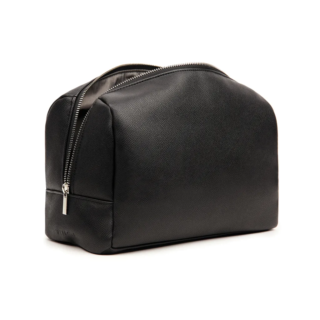 VINGA Bermond Kulturtasche aus RCS recyceltem PU, schwarz – Bild 2