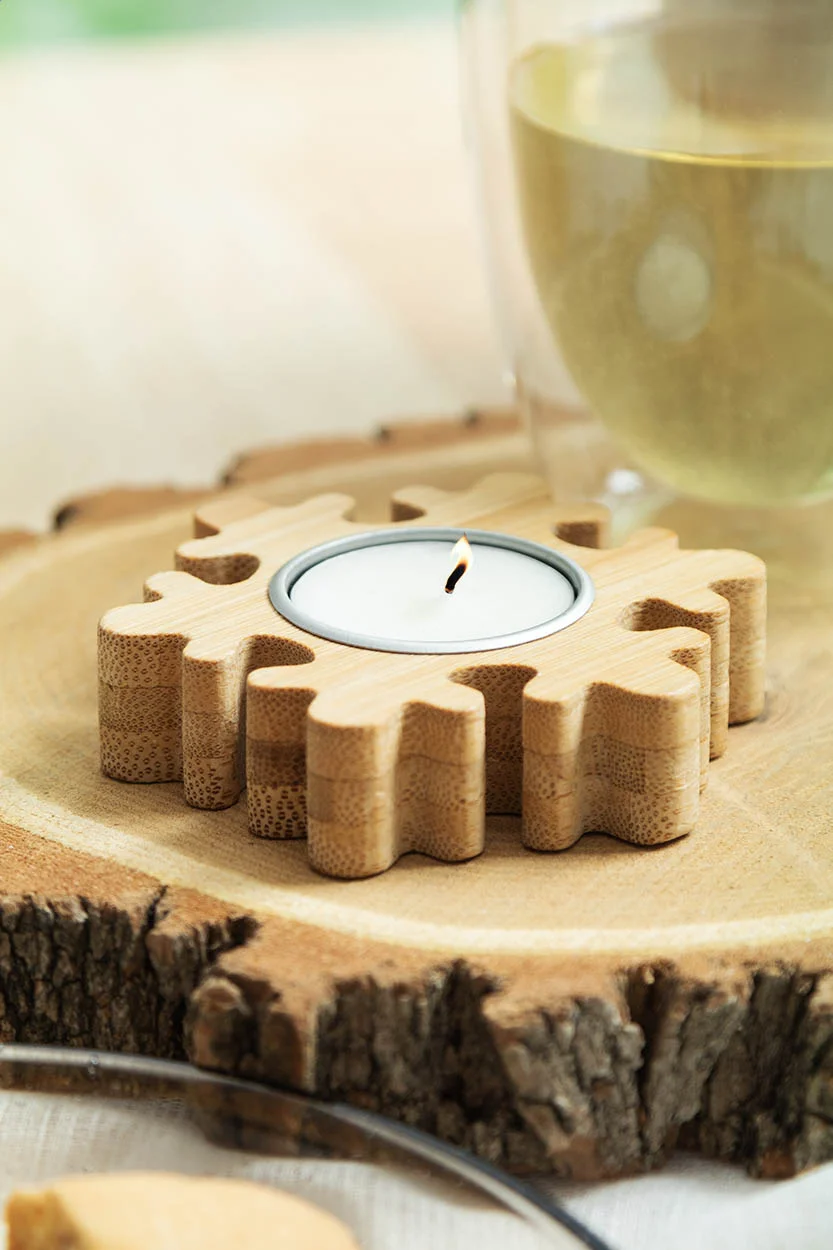 Weihnachtskerze Rognan, Stern, natur – Bild 4