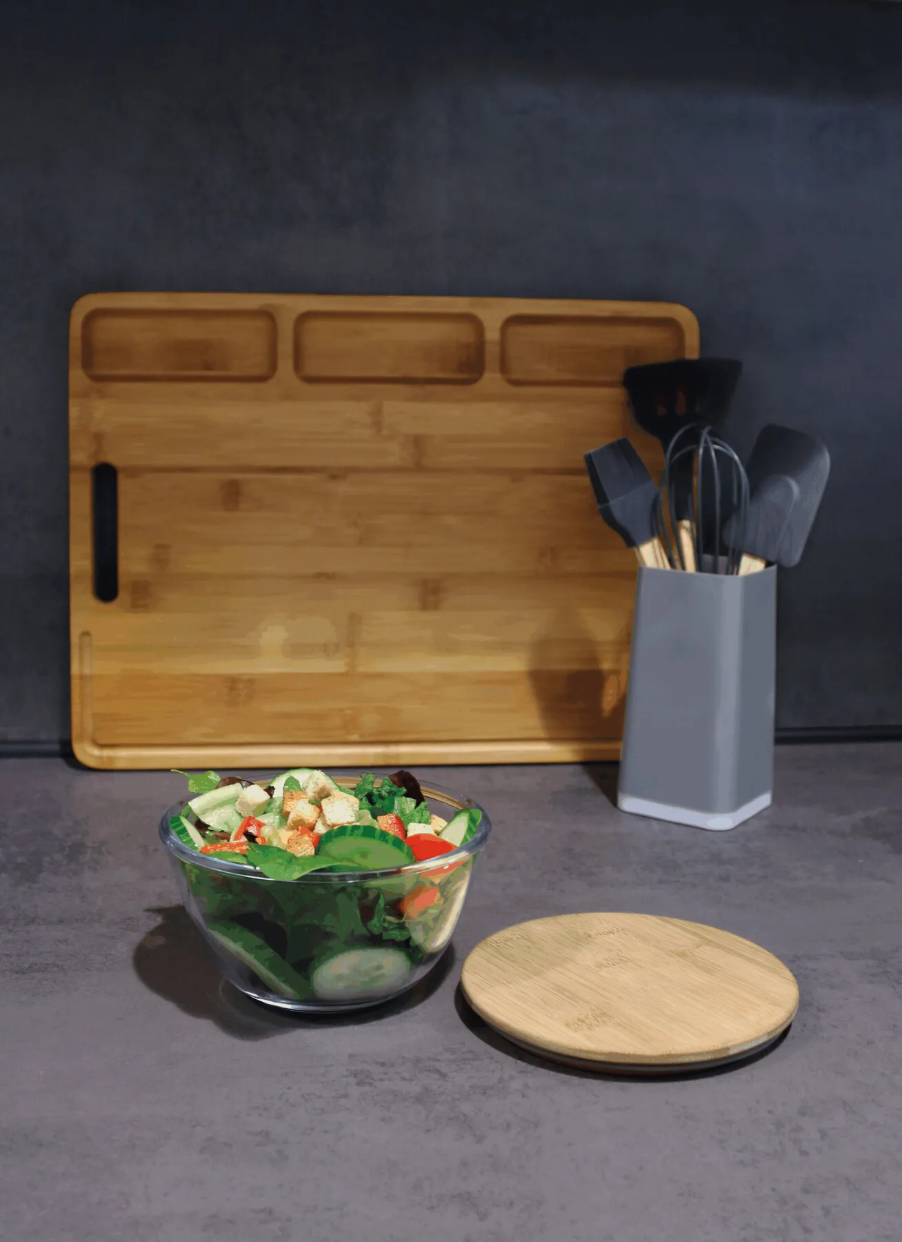 FRESH LUNCH - Glasschüssel braun, transparent, braun, transparent – Bild 10