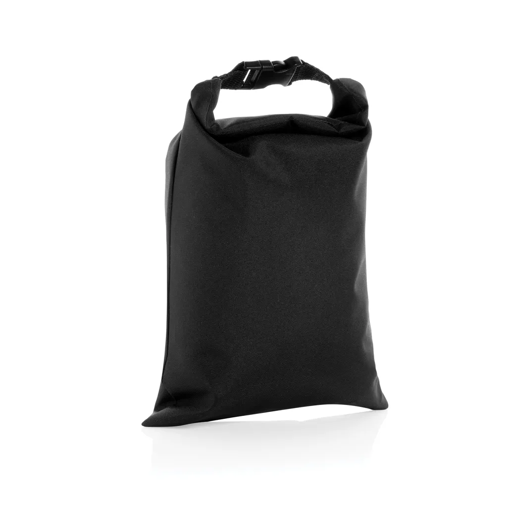 Snackstrap faltbarer Lunchbag aus AWARE™ rPET 30 x 20cm, schwarz – Bild 3