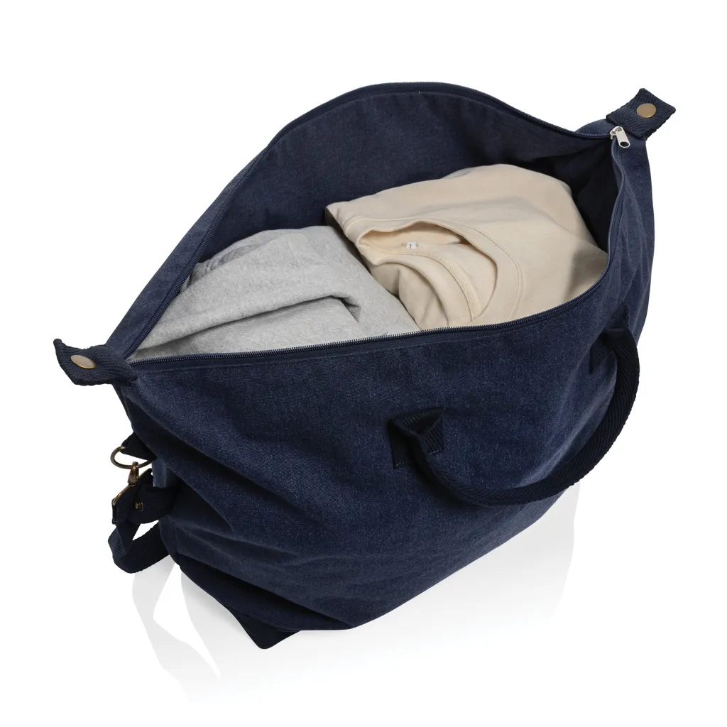 Kezar AWARE™ 500g/m² Wochenendtasche aus recyceltem Canvas, navy blau – Bild 2