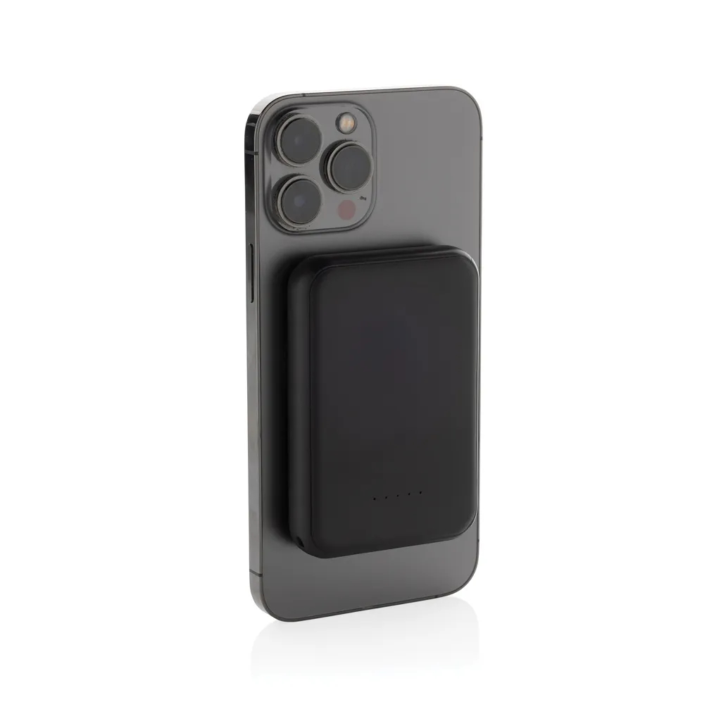 Stellar 5.000mAh 5W magnetische Powerbank aus RCS rec. ABS, schwarz – Bild 2