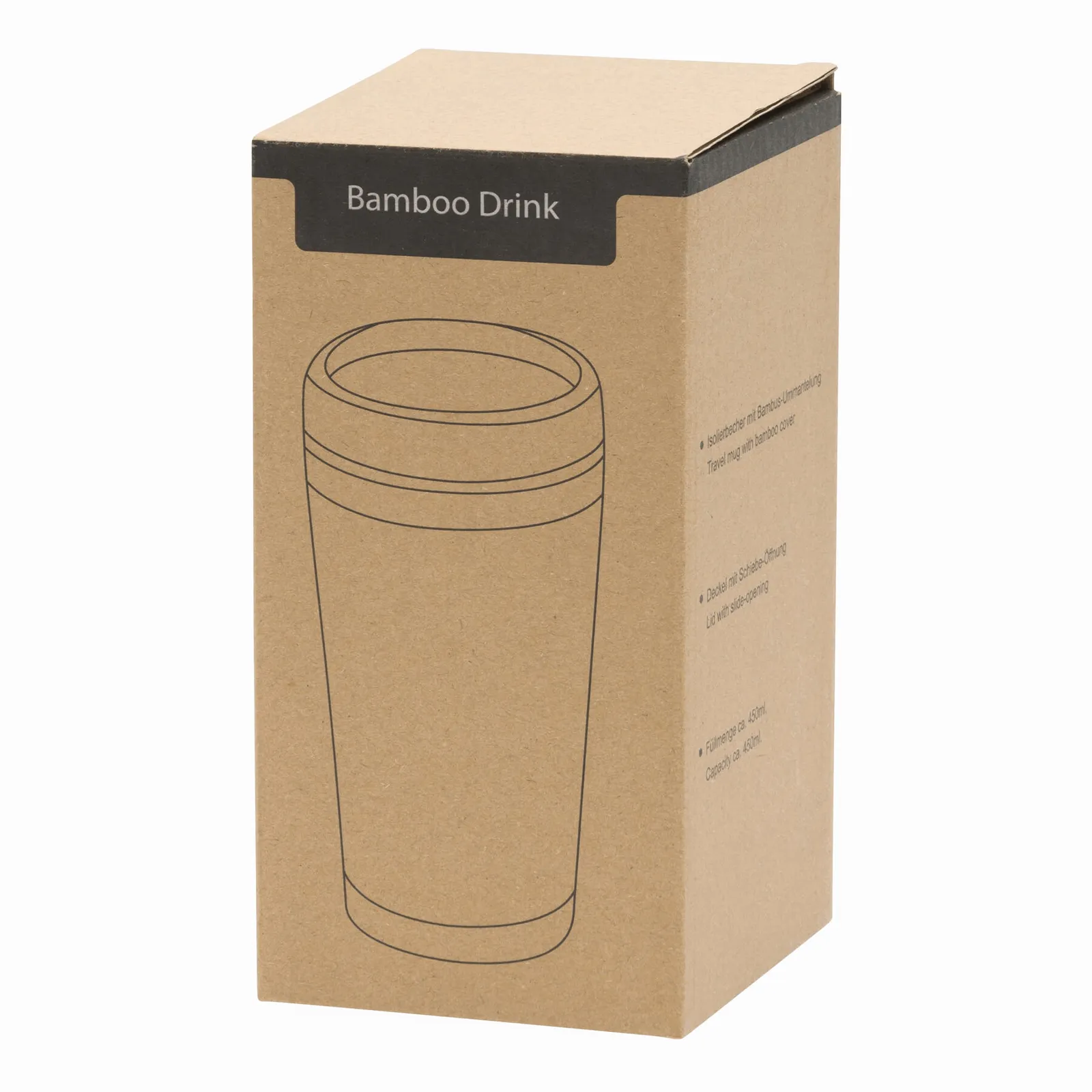 BAMBOO DRINK - Isolierbecher braun, silber, braun, silber – Bild 6