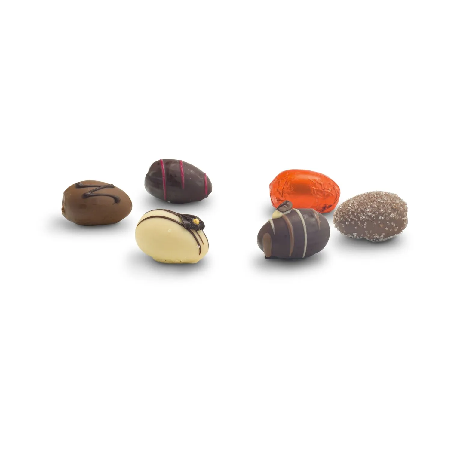 Geschenkartikel / Präsentartikel: Schokoladen-Pralineneier, 6 Stück, 125 g, gelb – Bild 4