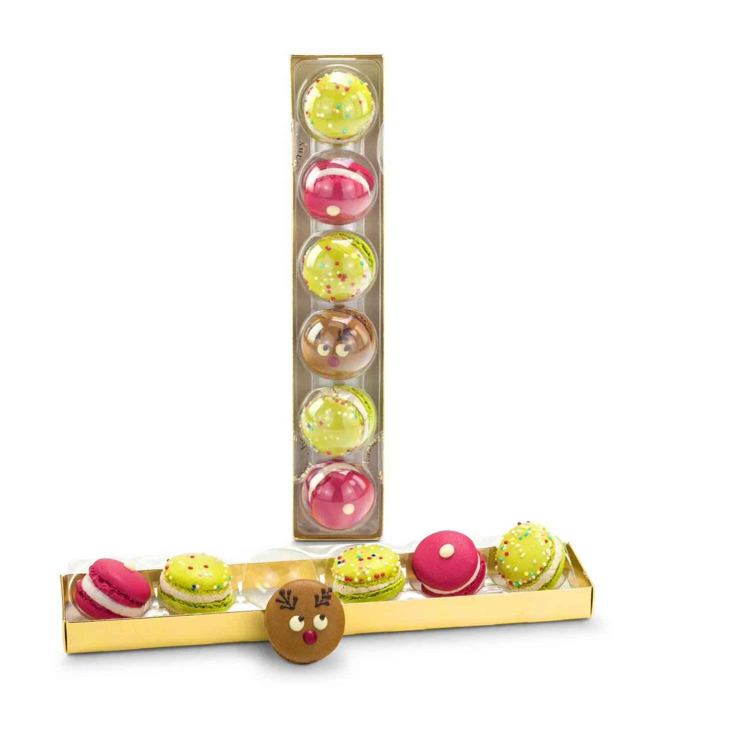 Geschenkset / Präsenteset: Weihnachts-Macarons, grün – Bild 3