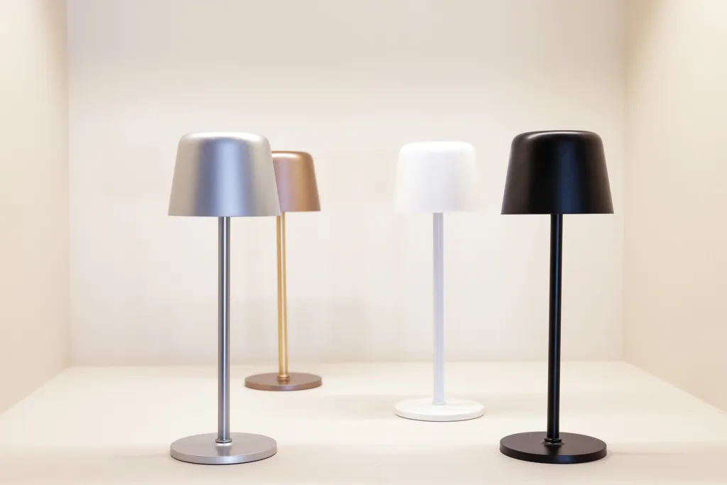Zenic USB Tischleuchte aus RCS recyceltem Kunststoff, schwarz – Bild 10
