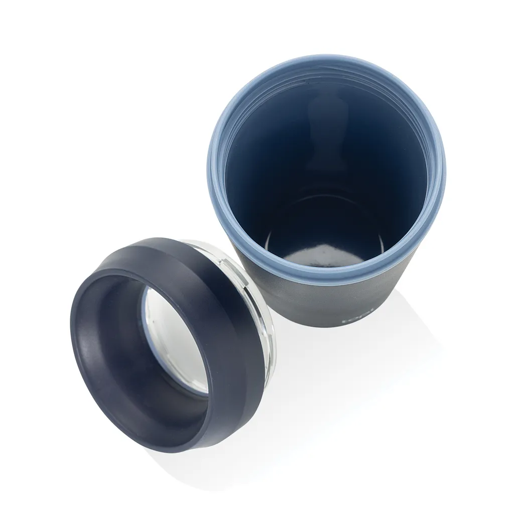 Topl-Becher aus rec. Kunststoff mit 360-Grad-Deckel 354ml, navy blau – Bild 3