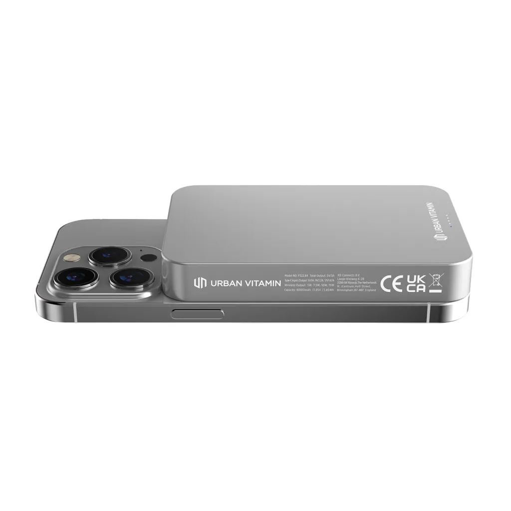 Urban Vitamin Compton 10000mAh Powerbank aus RCS Plastik/Alu, silber – Bild 7