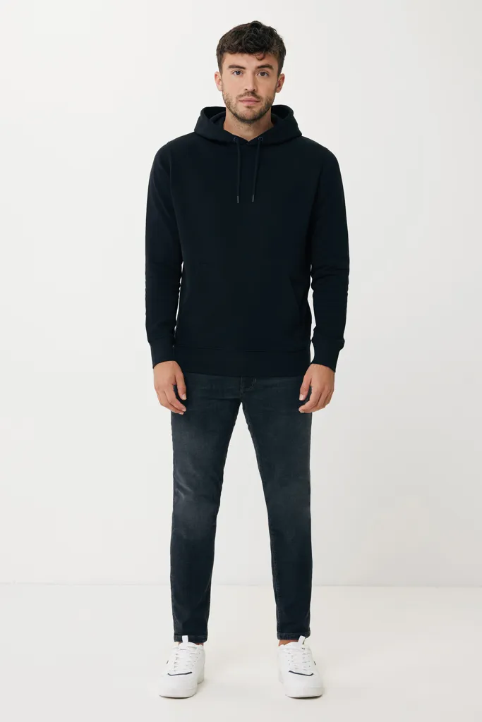 IQONIQ Rila Lightweight Hoodie aus recycelter Baumwolle, schwarz – Bild 5